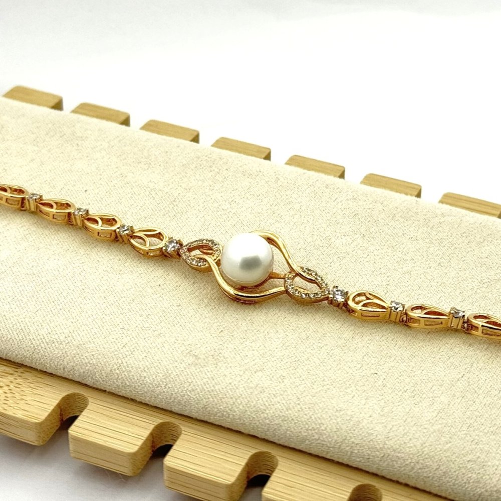 Bratara placata aur 18k perle Bratara placata aur 18k perle