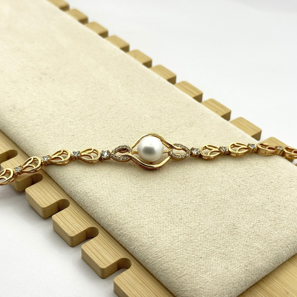 Bratara placata aur 18k perle Bratara placata aur 18k perle