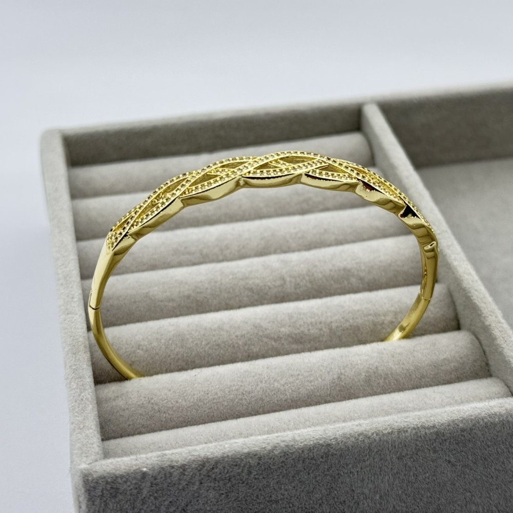 Bratara placata aur 18k rotunda