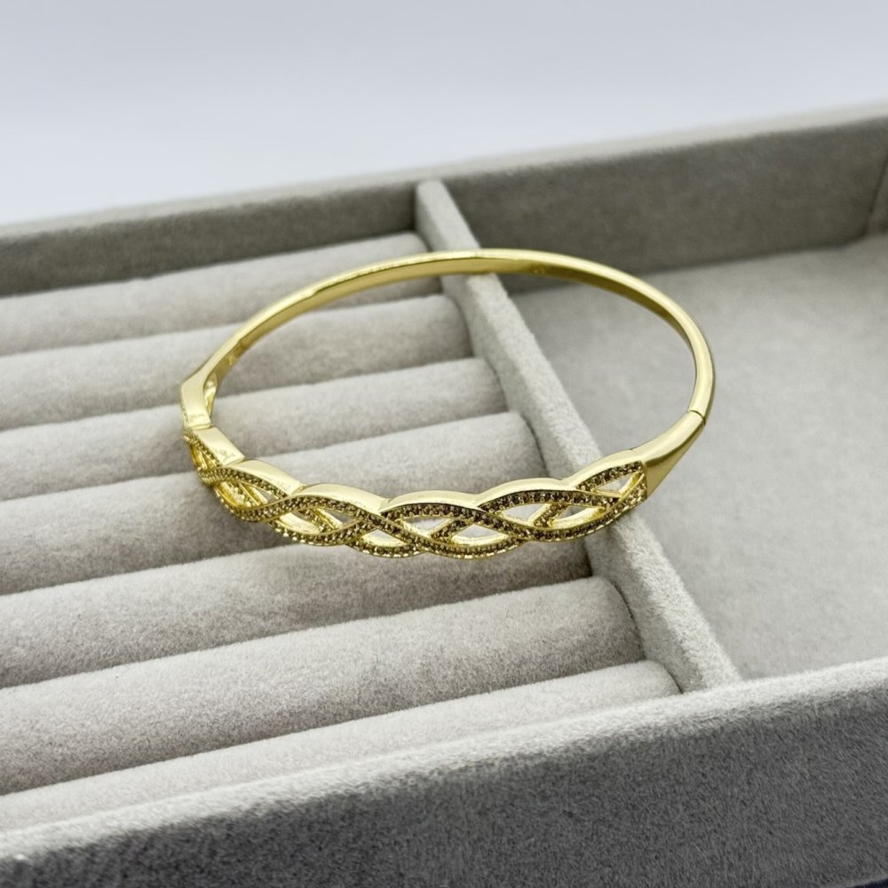 Bratara placata aur 18k rotunda