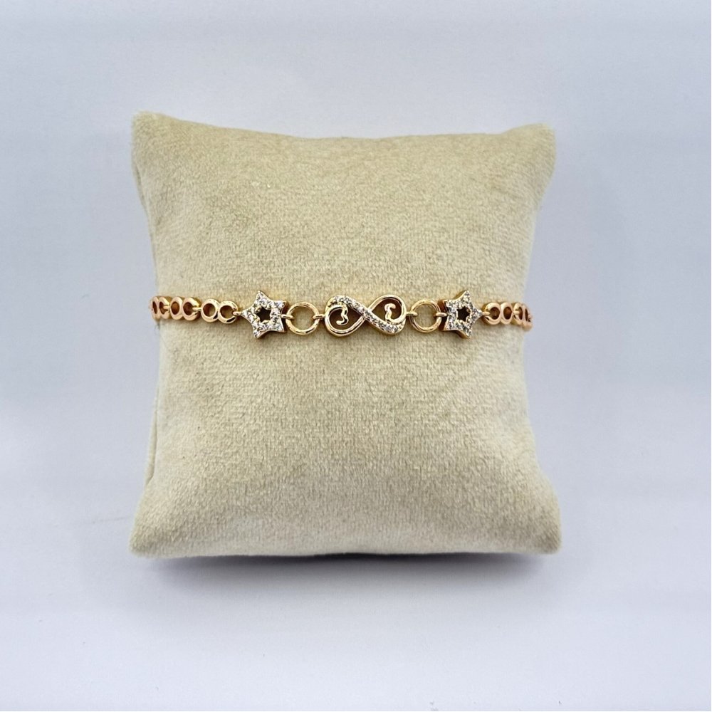 Bratara placata aur 18k stelute si inimioare Bratara placata aur 18k stelute si inimioare