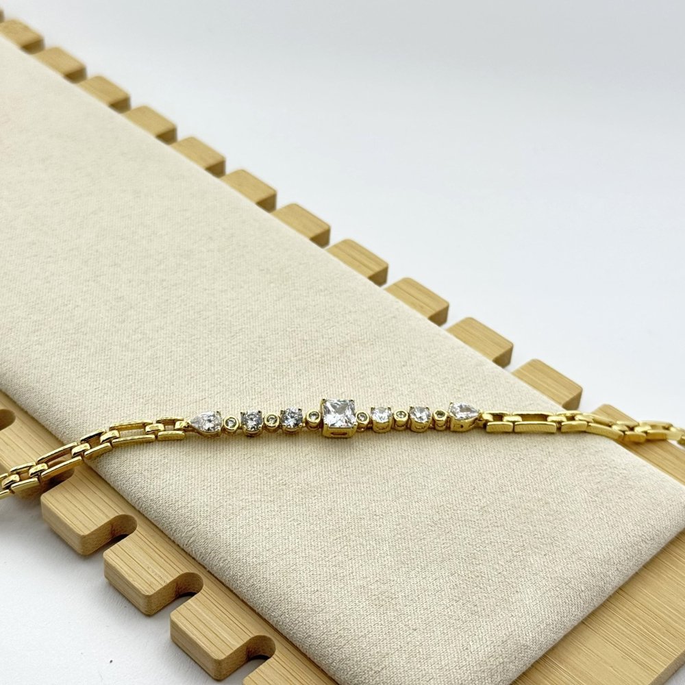 Bratara placata aur 18k stilizata