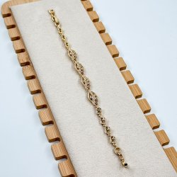 Bratara placata aur 18k stilizata cu cristale Zirconia