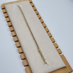 Bratara placata aur 18k tennis roz pal
