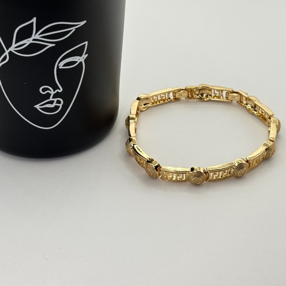 Bratara placata aur 18k coloane grecesti