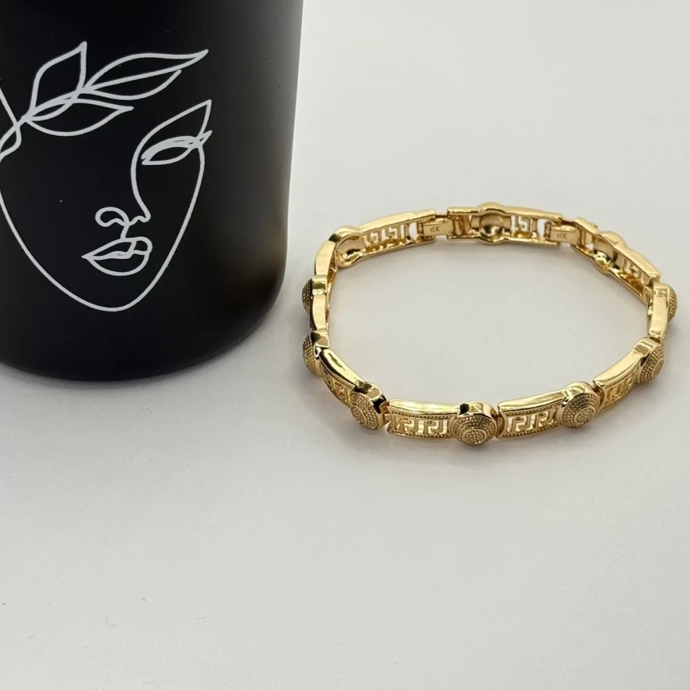 Bratara placata aur 18k coloane grecesti
