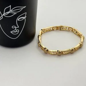 Bratara placata aur 18k coloane grecesti