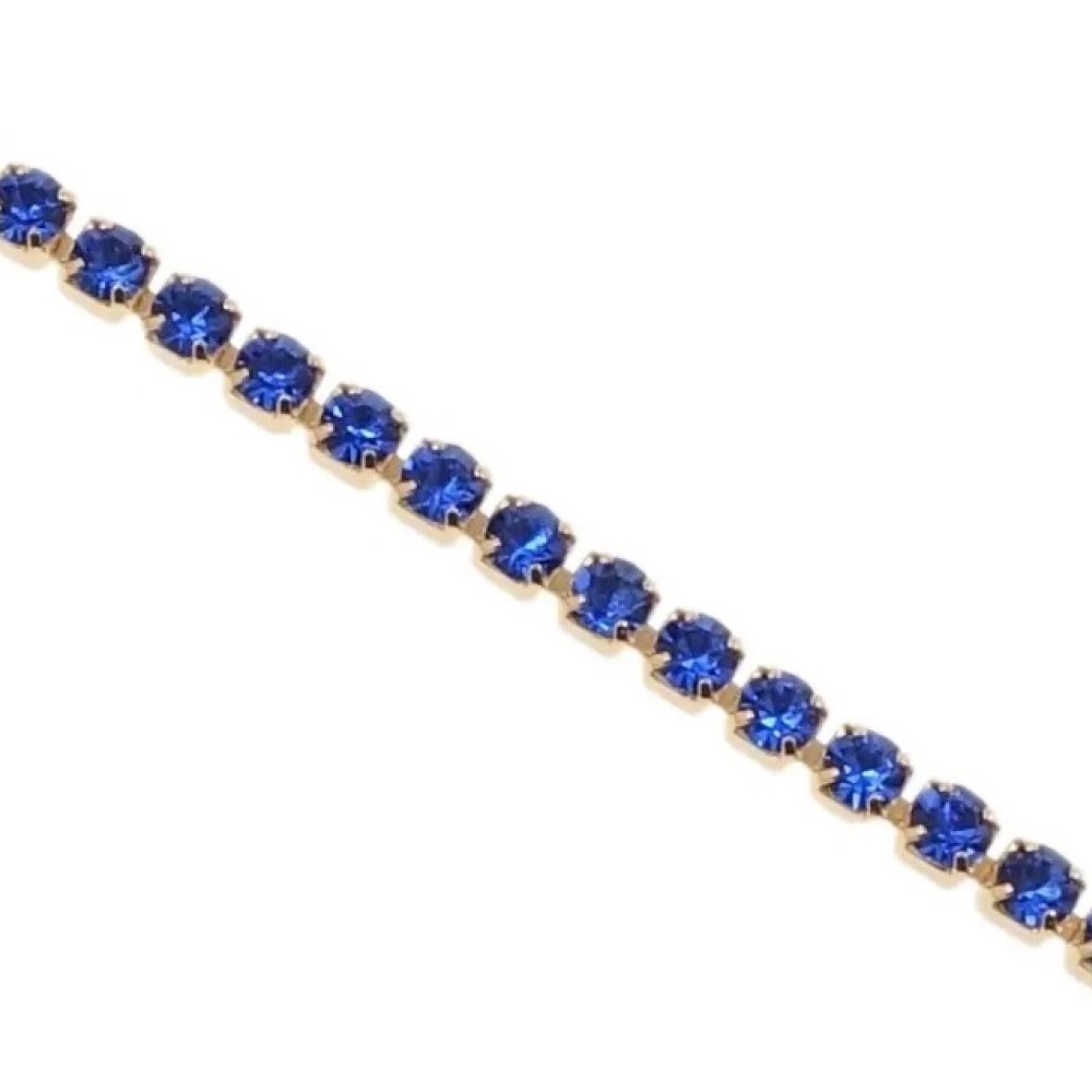 Bratara placata aur cristale Zirconia albastre Bratara placata aur cristale Zirconia albastre