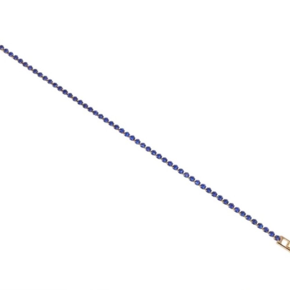 Bratara placata aur cristale Zirconia albastre Bratara placata aur cristale Zirconia albastre