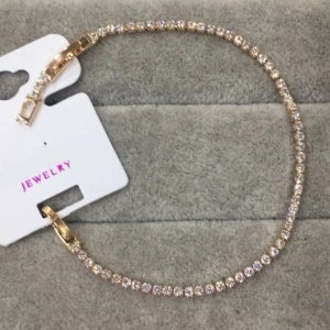 Bratara placata aur cristale Zirconia transparente