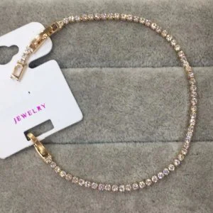 Bratara placata aur cristale Zirconia transparente
