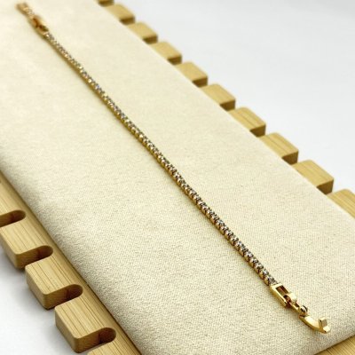 Bratara placata aur cristale Zirconia transparente