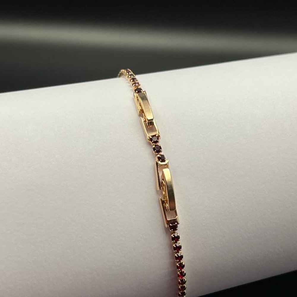 Bratara placata aur cristale Zirconia visinii Bratara placata aur cristale Zirconia visinii