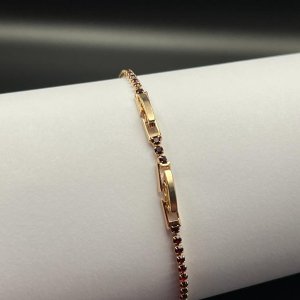 Bratara placata aur cristale Zirconia visinii