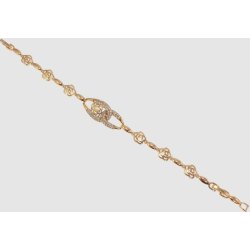 Bratara placata aur 18k design floral
