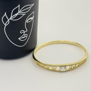 Bratara placata aur galben 18k