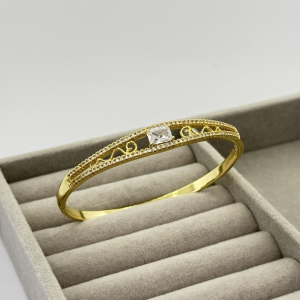 Bratara placata aur galben 18k