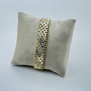 Bratara placata aur galben 18k