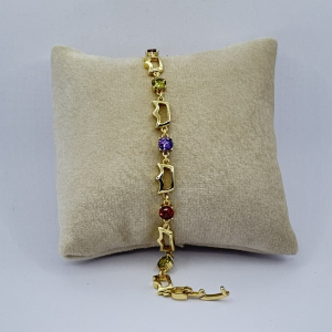 Bratara placata aur galben 18k