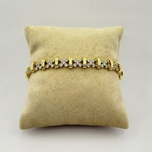 Bratara placata aur galben 18k