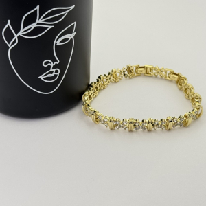 Bratara placata aur galben 18k