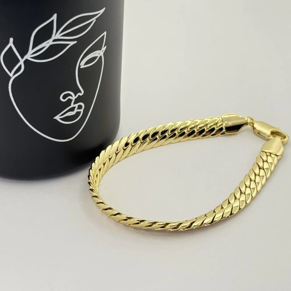 Bratara placata aur galben 18k Bratara placata aur galben 18k