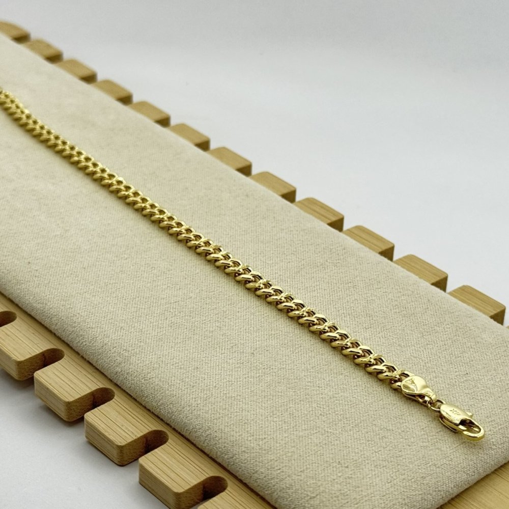 Bratara placata aur galben 18k