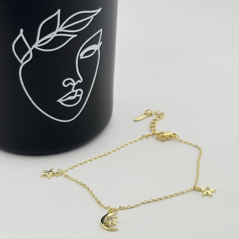 Bratara placata aur galben 18k