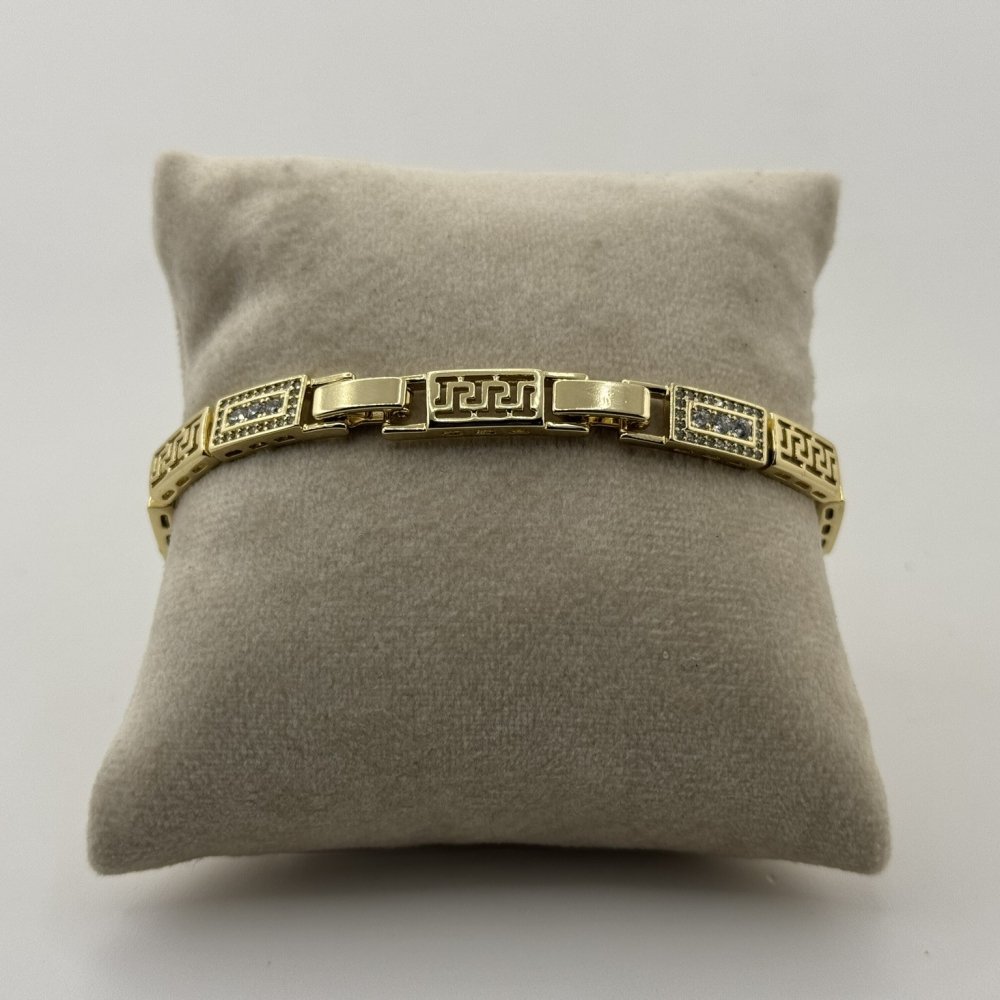 Bratara placata aur galben 18k