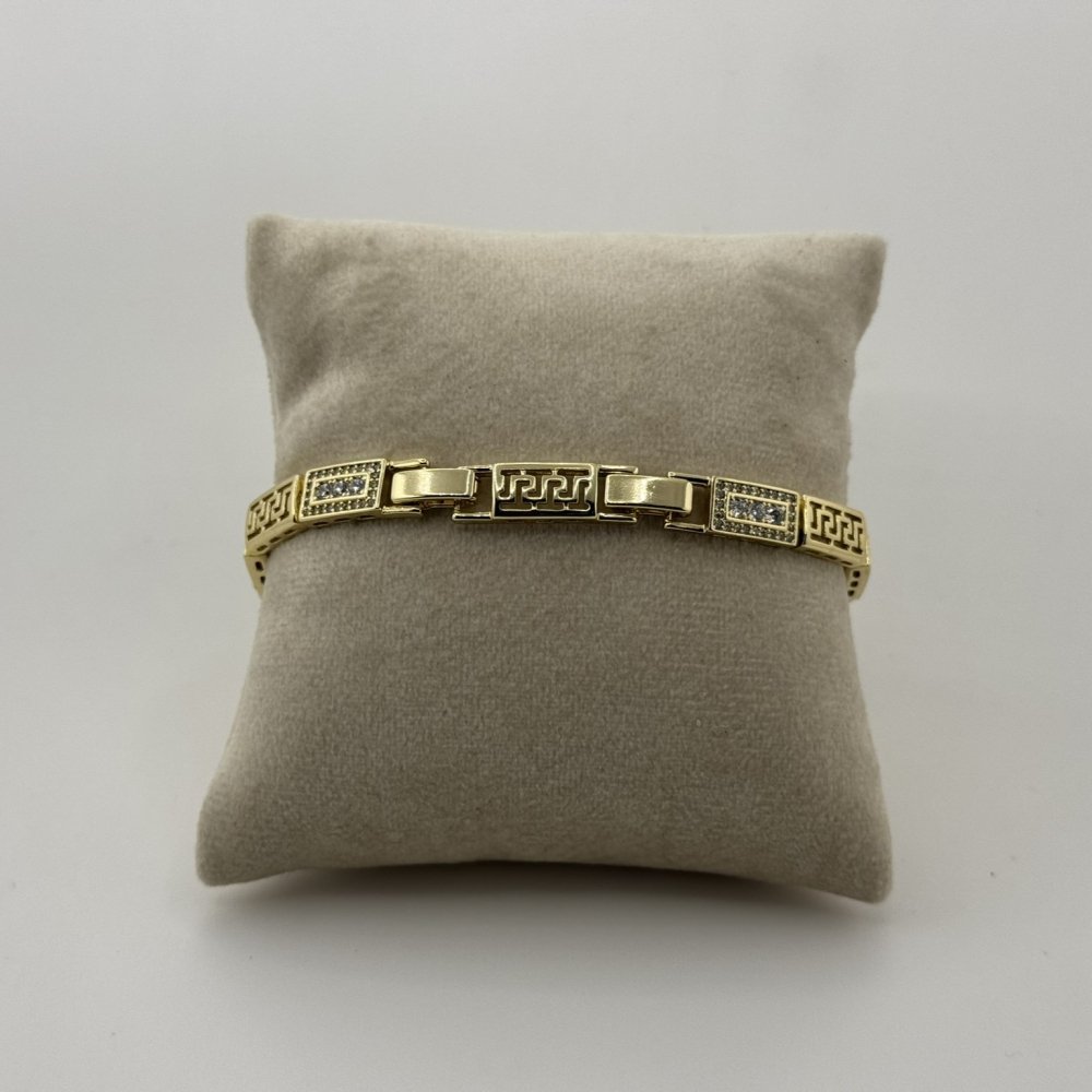 Bratara placata aur galben 18k