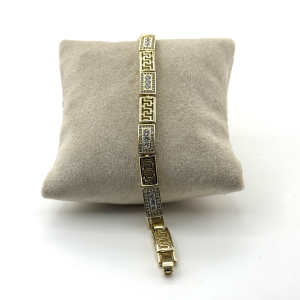 Bratara placata aur galben 18k
