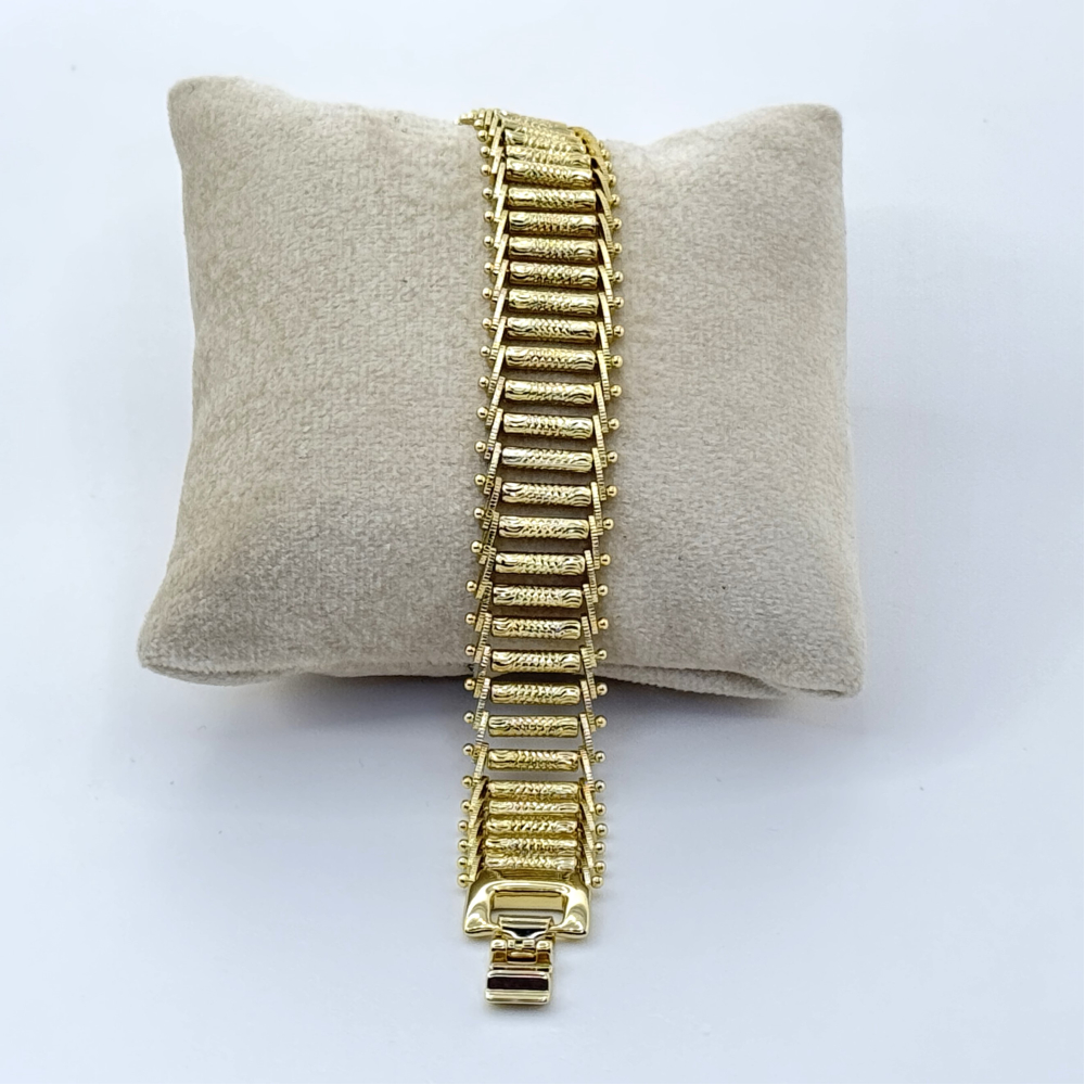 Bratara placata aur galben 18k