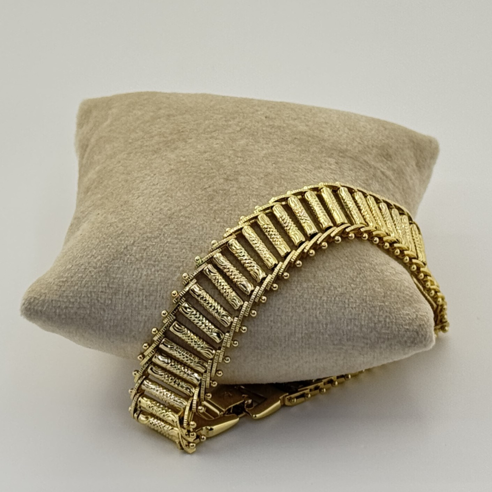 Bratara placata aur galben 18k
