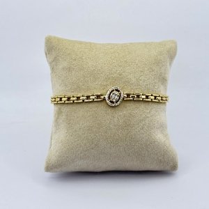 Bratara placata aur galben 18k