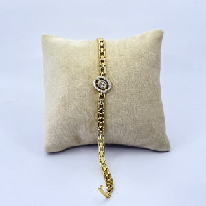 Bratara placata aur galben 18k
