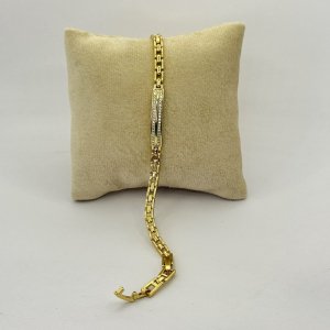 Bratara placata aur galben 18k