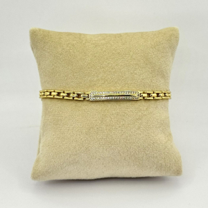 Bratara placata aur galben 18k