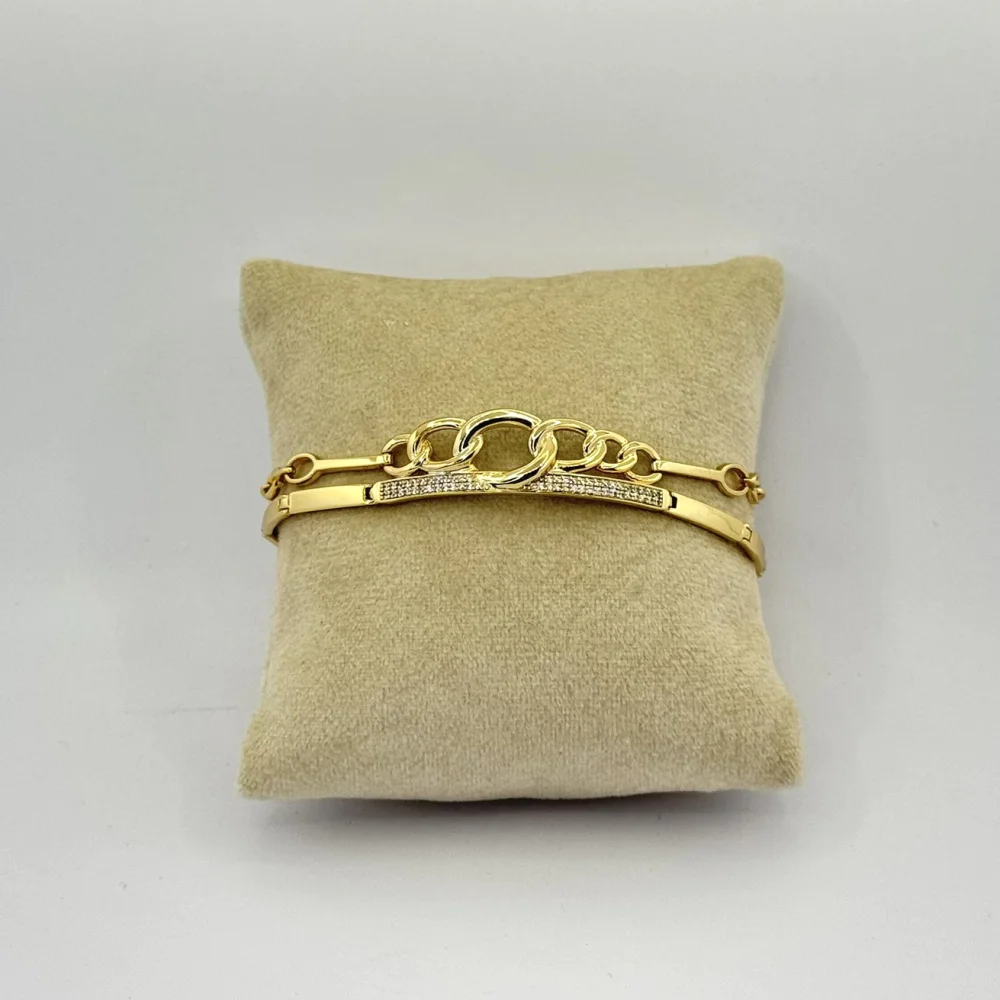 Bratara placata aur galben 18k Bratara placata aur galben 18k