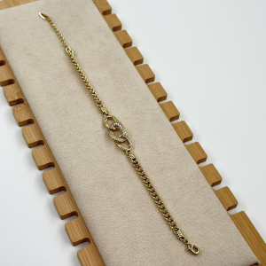 Bratara placata aur galben 18k