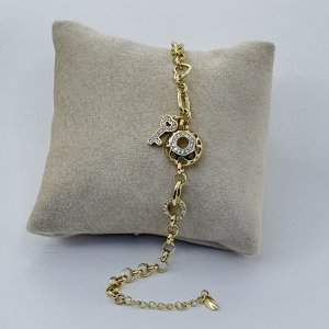 Bratara placata aur galben 18k cheita