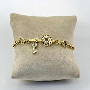 Bratara placata aur galben 18k cheita