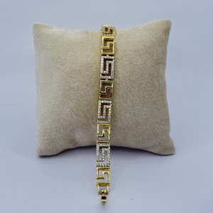 Bratara placata aur galben 18k coloane grecesti