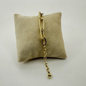 Bratara placata aur galben 18k cristale