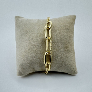 Bratara placata aur galben 18k cristale