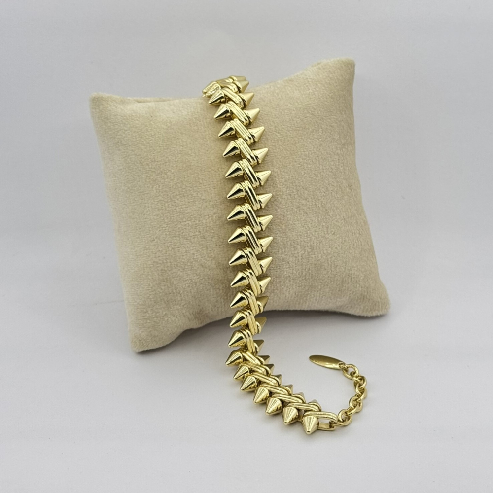 Bratara placata aur galben 18k statement