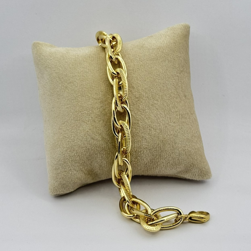 Bratara placata aur galben 18k zale