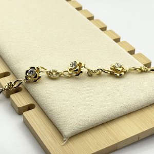 Bratara placata cu aur 18k design floral Bratara placata cu aur 18k design floral