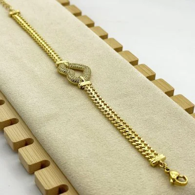 Bratara placata cu aur 18k statement