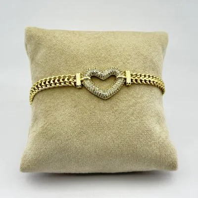 Bratara placata cu aur 18k statement