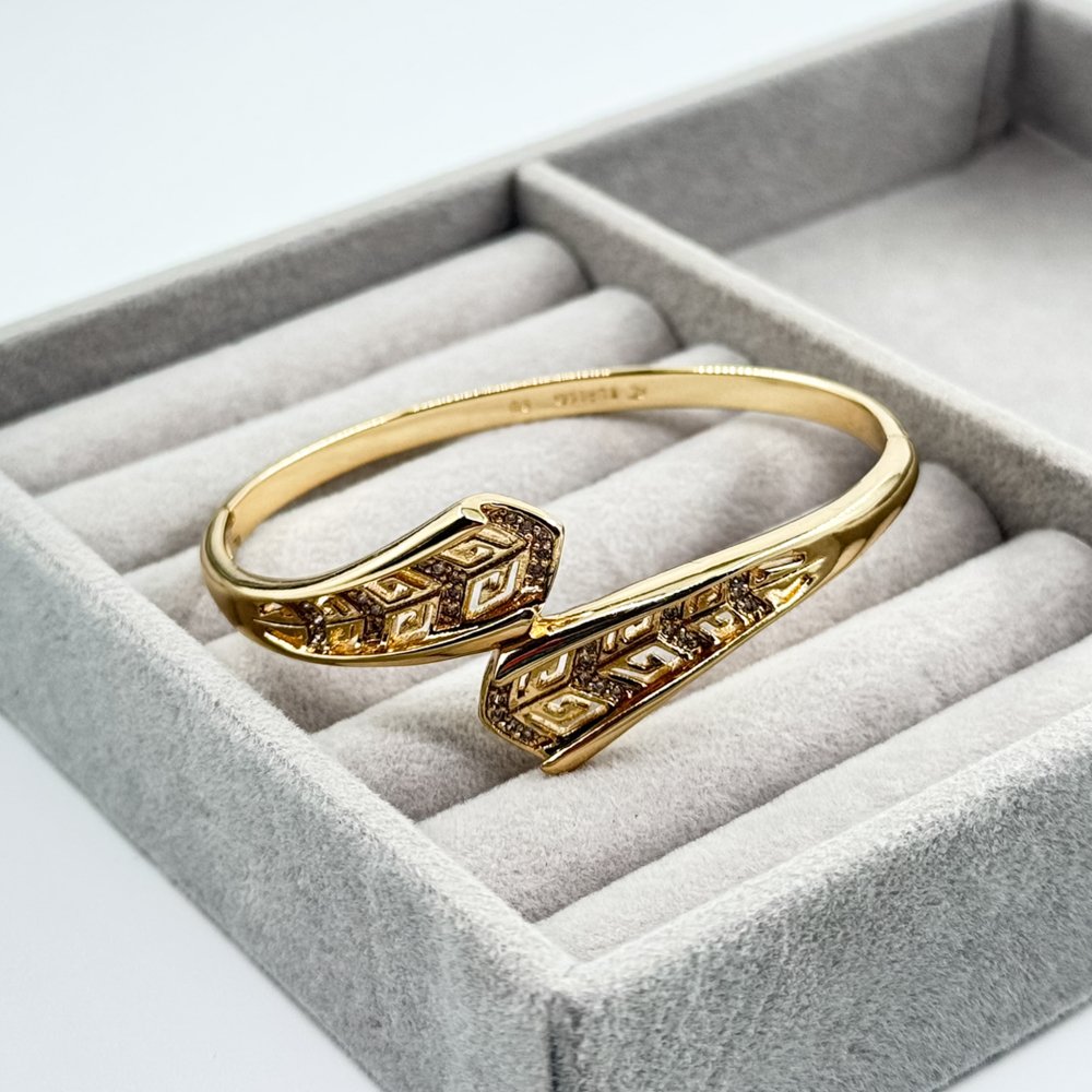 Bratara placata cu aur cristale Zirconia